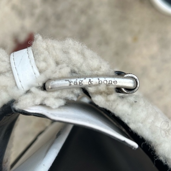 rag & bone Fluffy Shearling Evin Slide Platforms, size 38 - Picture 15 of 15